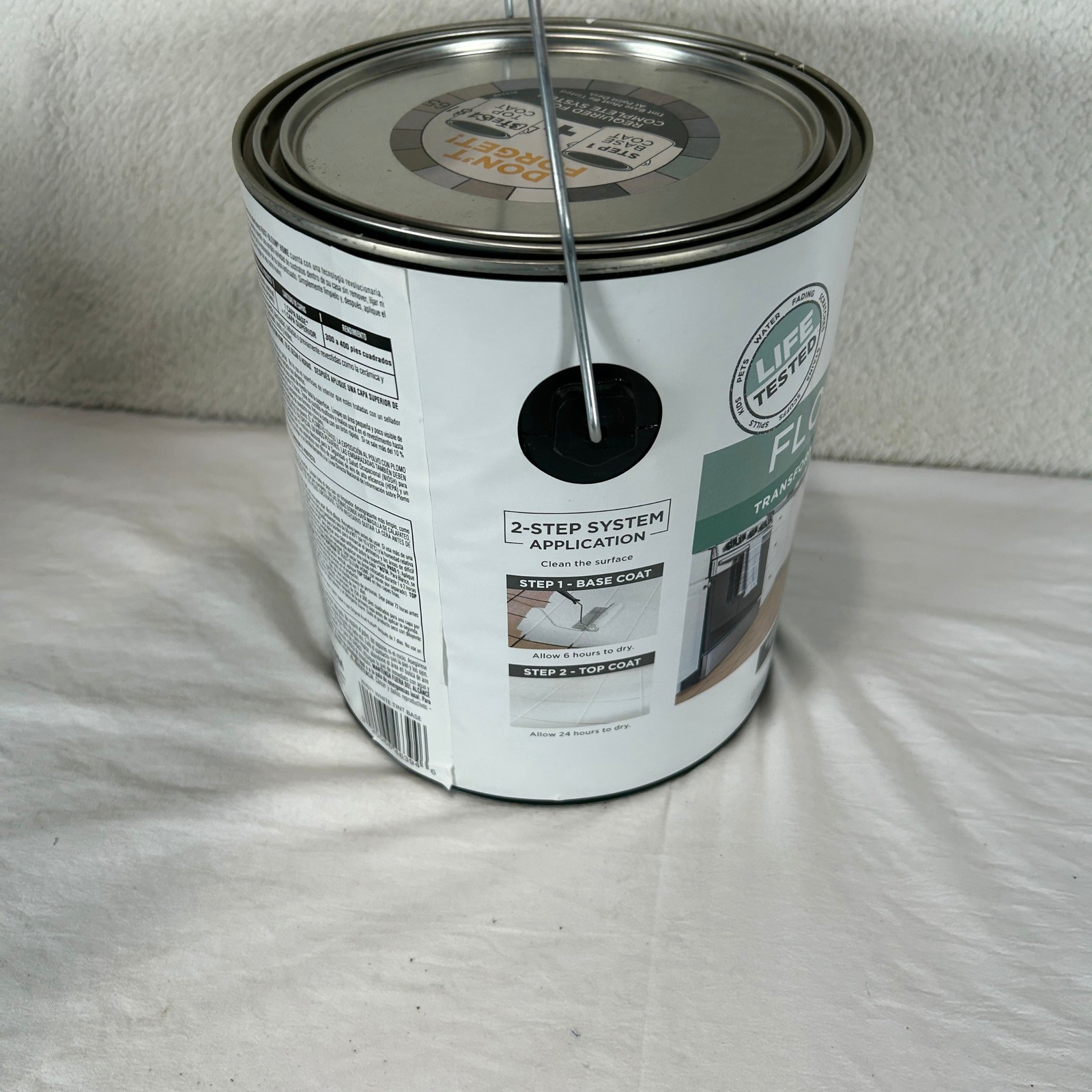 Rust-Oleum HOME Floor Coating Step 1 Base Coat Ultra White Tint Base 1 Gallon