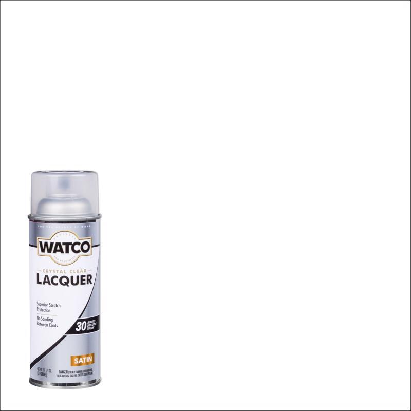Watco 63281 Satin Gloss Lacquer Clear Wood Finish Spray 11.25 oz. (Pack of 6)