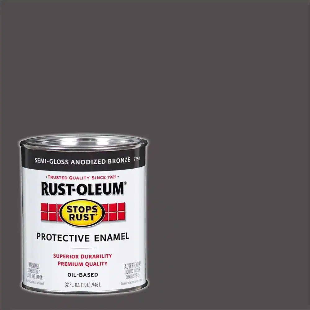1 Qt. Protective Enamel Semi-Gloss Anodized Bronze Interior/Exterior Paint (2-Pa