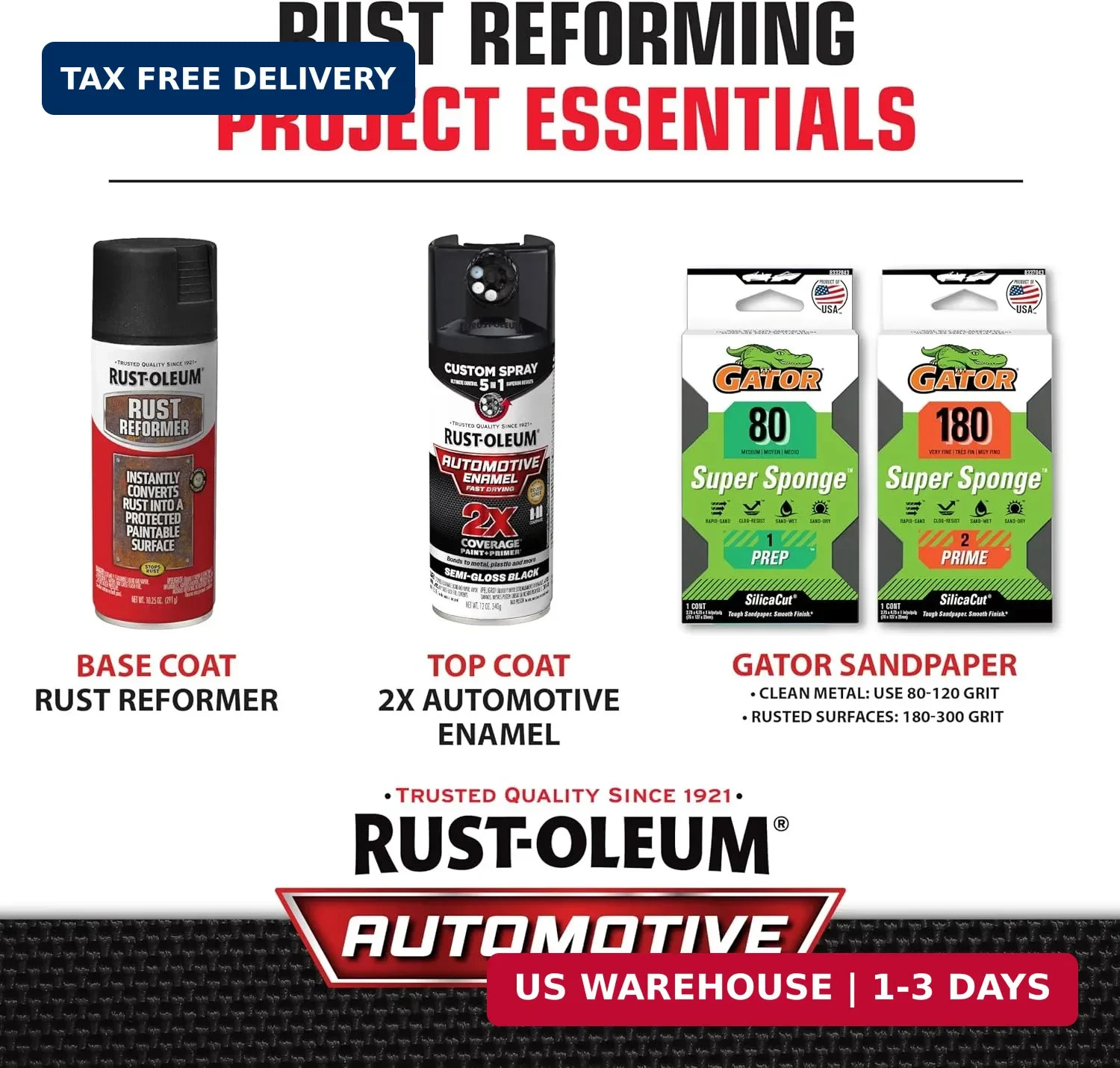 Share Rust-Oleum Stops Rust Converter Rust Reformer Spray Flat Black Finish 10.2