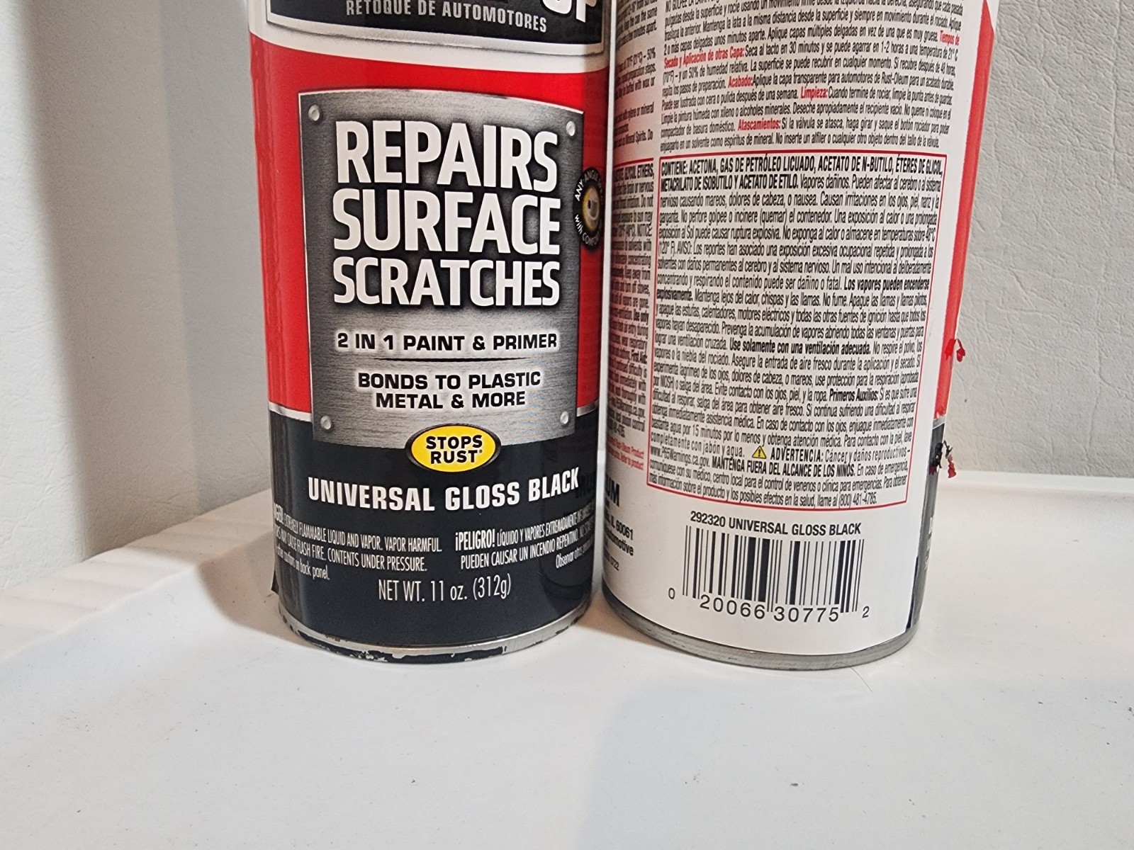 2 Pack Rust-Oleum Automotive Touch-Up Universal Gloss Black 11 Oz Paint Primer