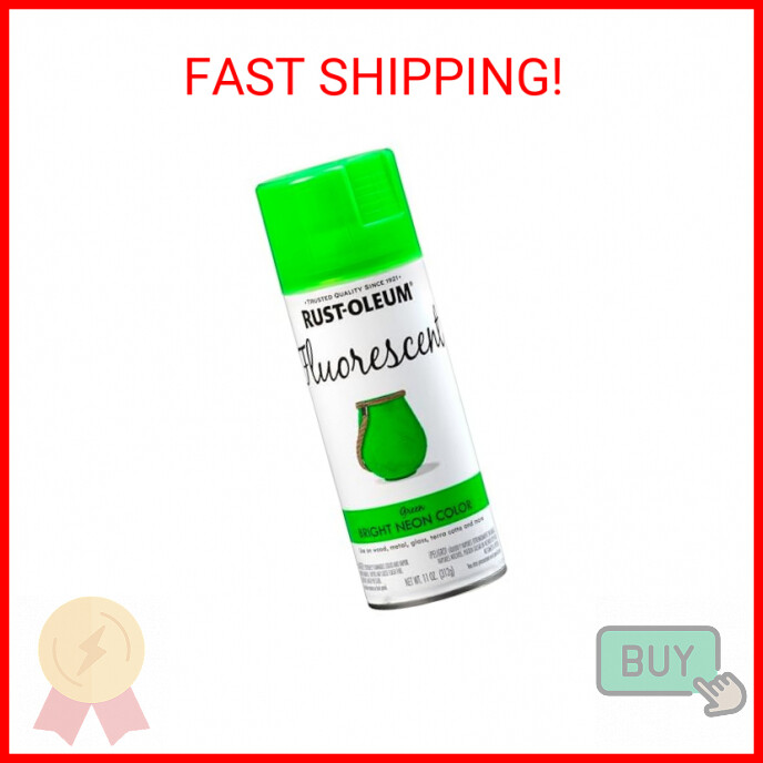 Rust-Oleum 342417 Specialty Fluorescent Spray Paint, 11 oz, Green