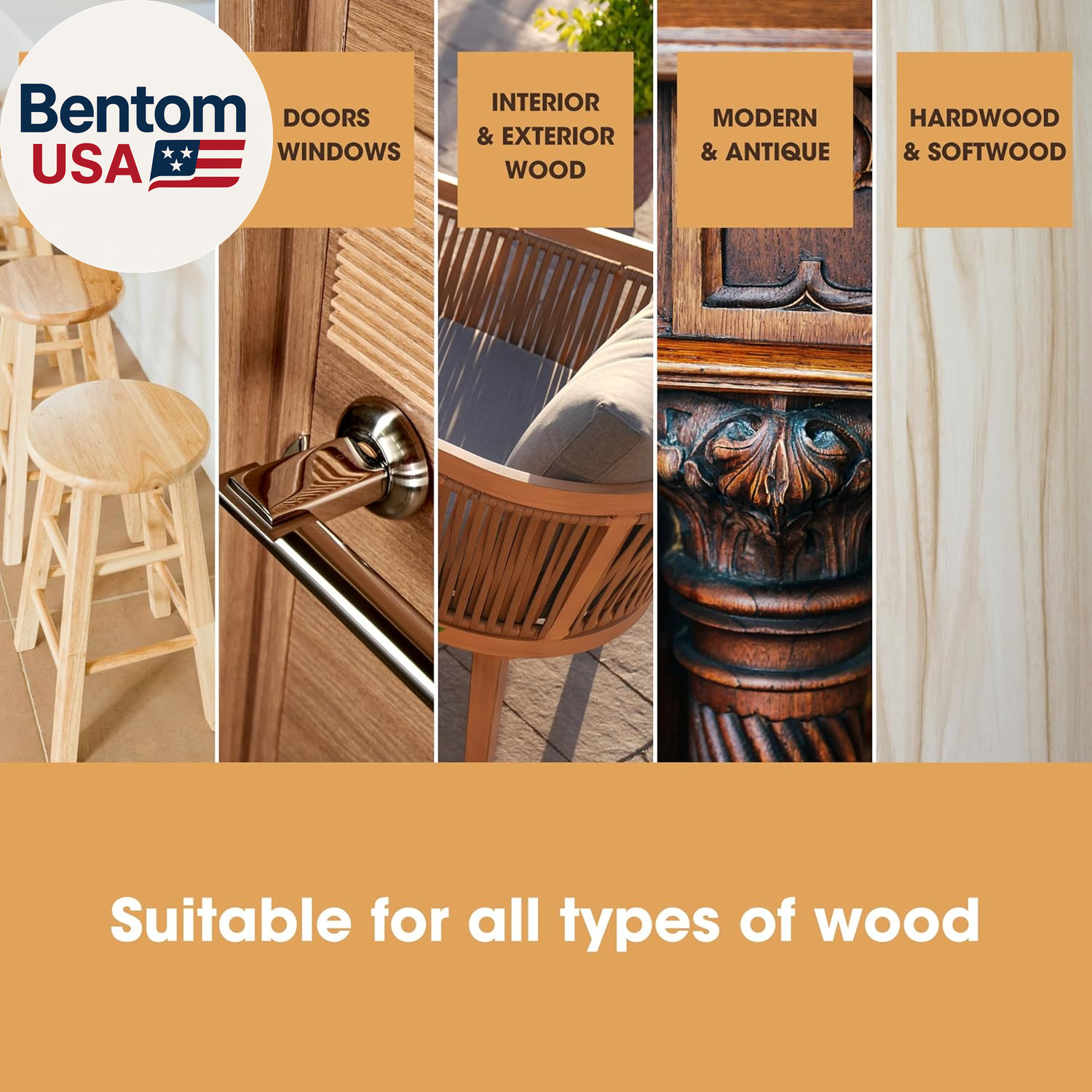 Wood Stain | Walnut | Water Based | Fast Drying, Low Odor, & Non-Toxic | for Ind