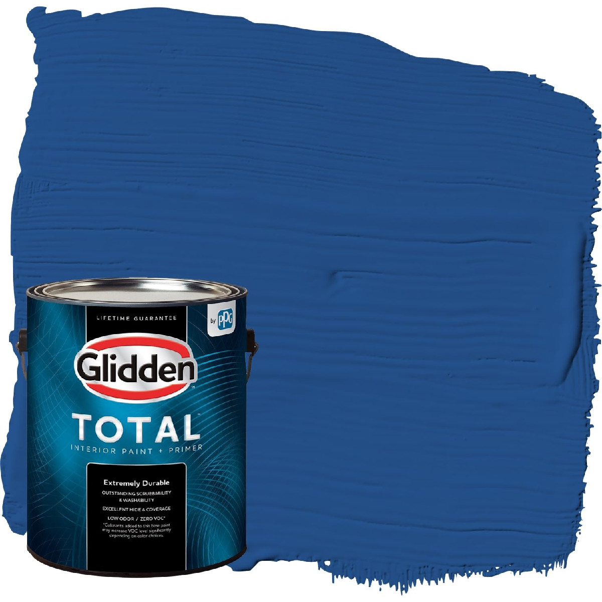 Glidden Total 1 Gal. Brilliant Blue/Blue Flat Interior Paint Premiumr