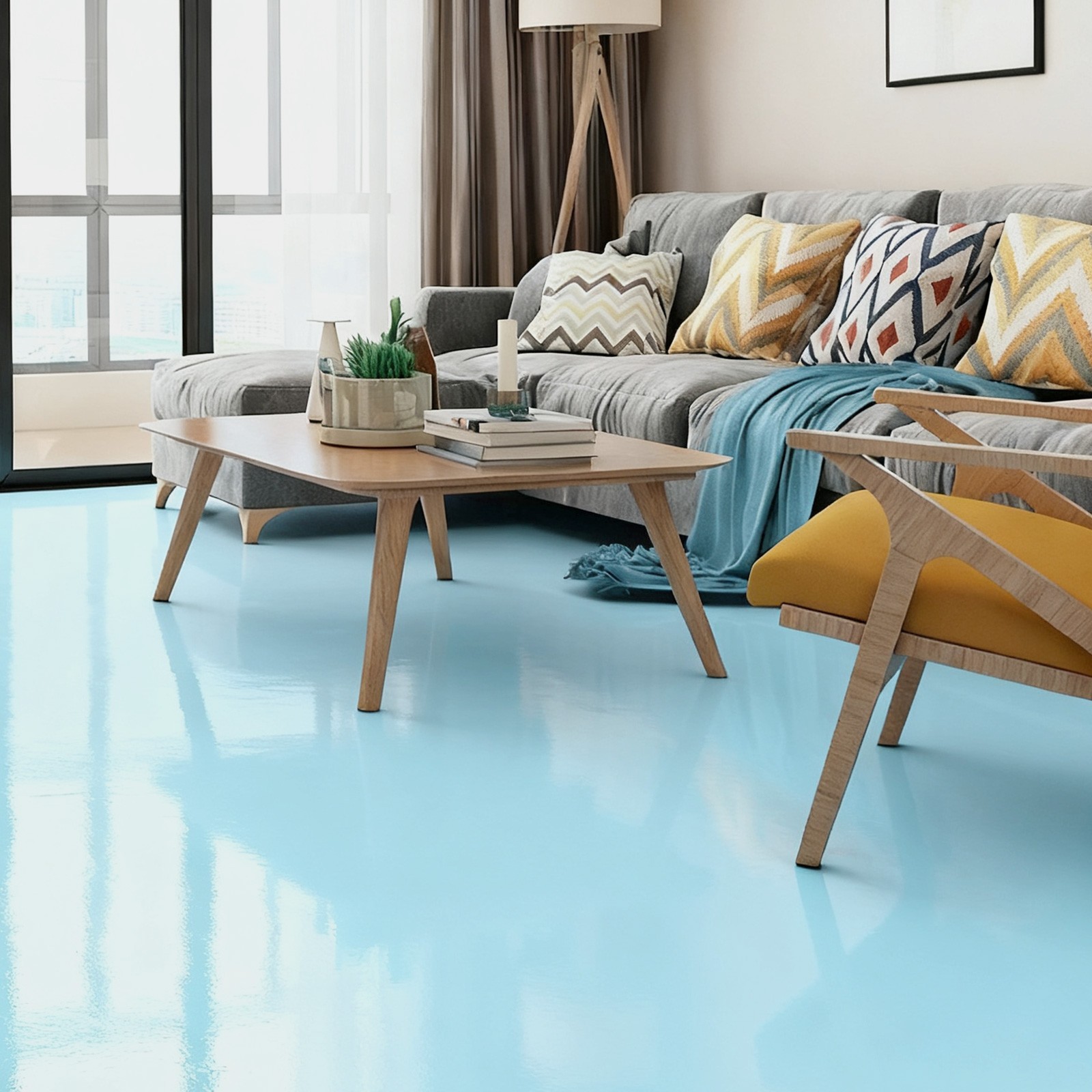 Professional Epoxy Floor Paint Kit -Acrylic Concrete Coating for Garage，1 Gallon
