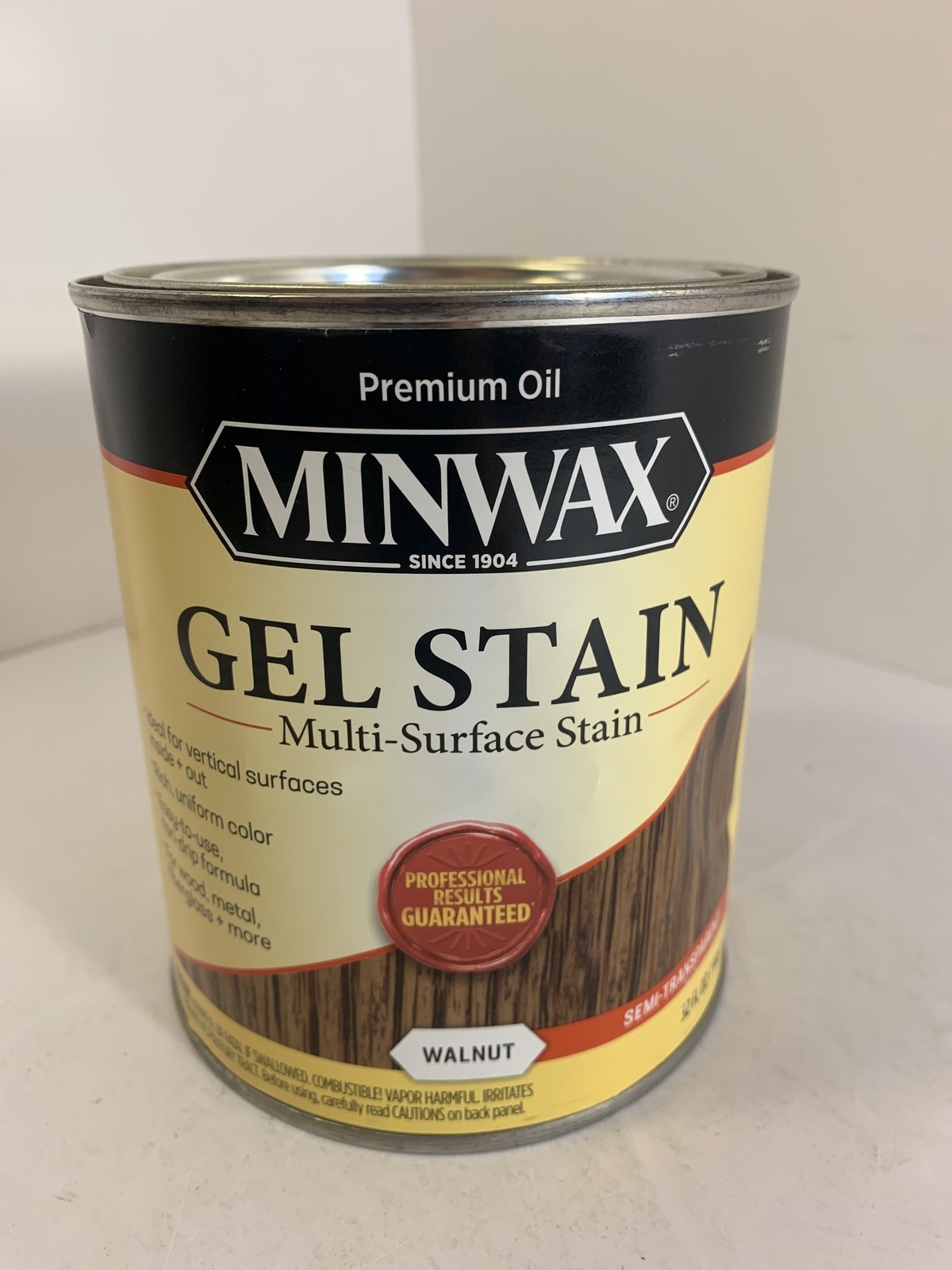 Minwax Gel Stain Walnut Premium Oil Multi-Surface Semi-Transparent 1 Quart