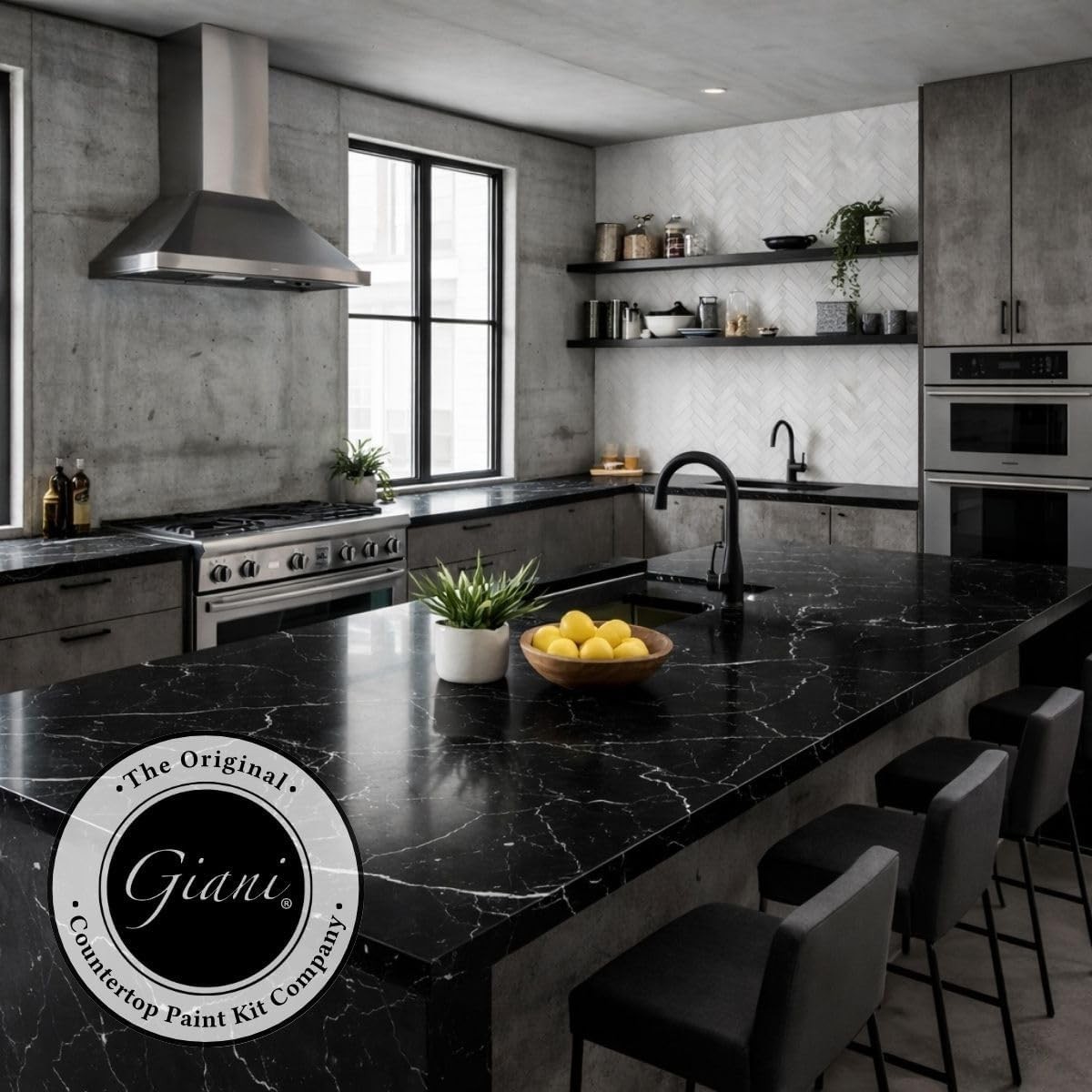 Marble Easy Epoxy Countertop Paint Kit Belgotta Black
