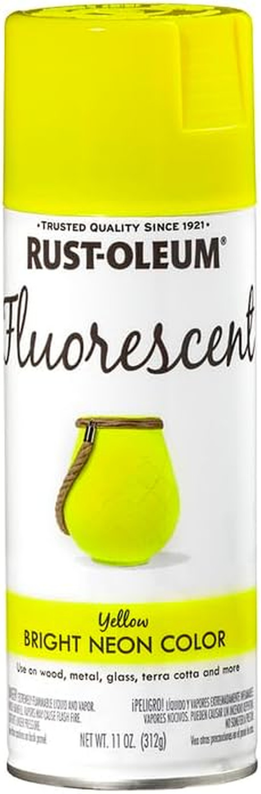 342571 Specialty Fluorescent Spray Paint, 11 Oz, Yellow