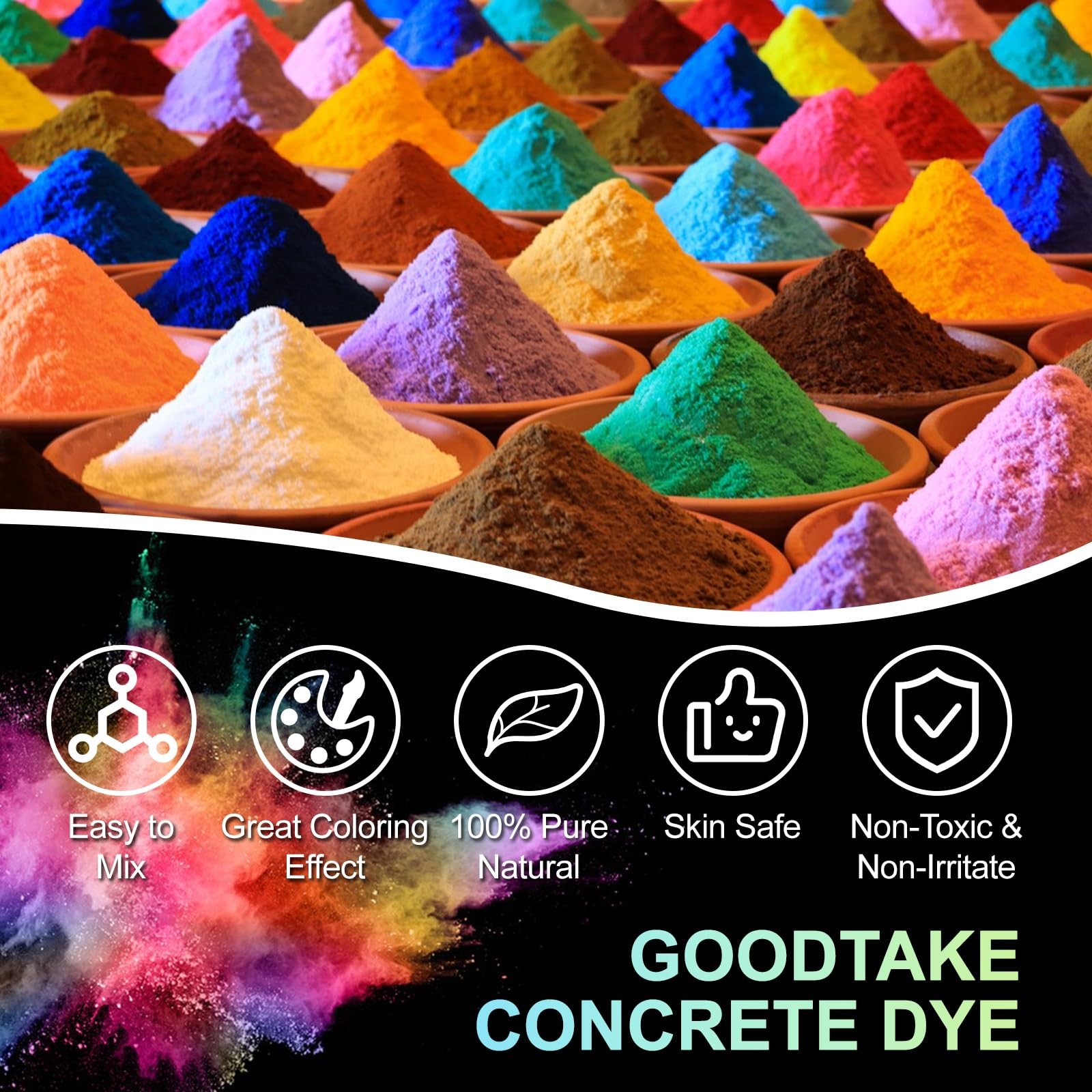 Concrete Pigment, Iron Oxide Pigment Powder, Cement Dye Color Pigment for Bri…