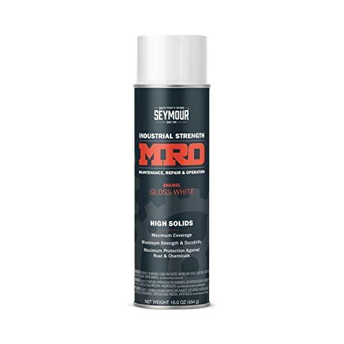 SEYMOUR 620-1413 Industrial MRO High Solids Spray Paint, Gloss White 16 Ounce