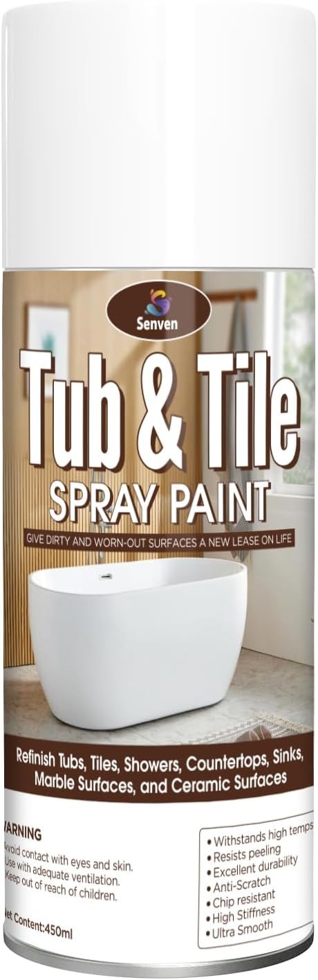 Waterproof White Tile & Tub Refinishing Spray Paint for Bathrooms