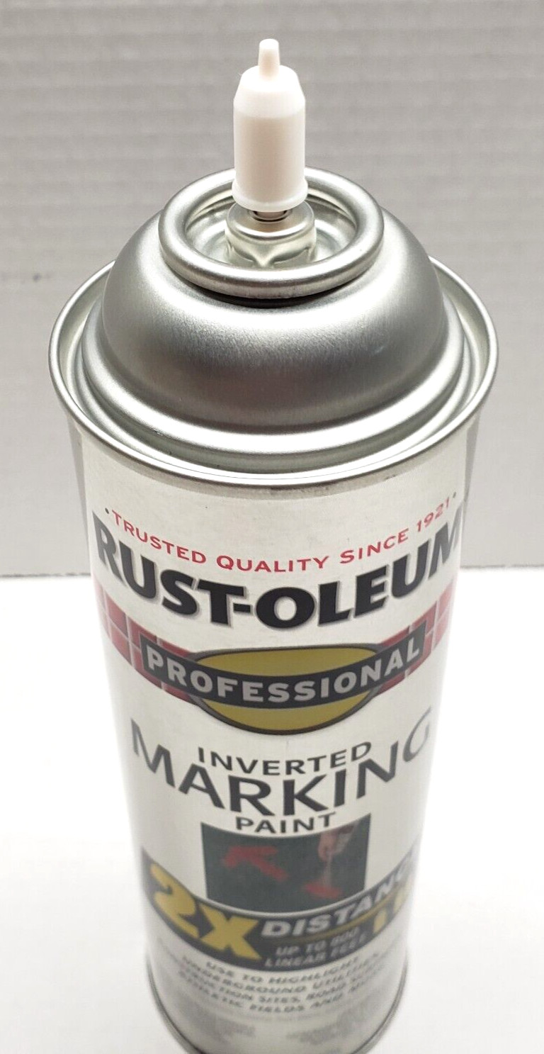 Rust-Oleum 266590 6PK Inverted Marking Paint 15oz Fluorescent Red-Orange 6Pack