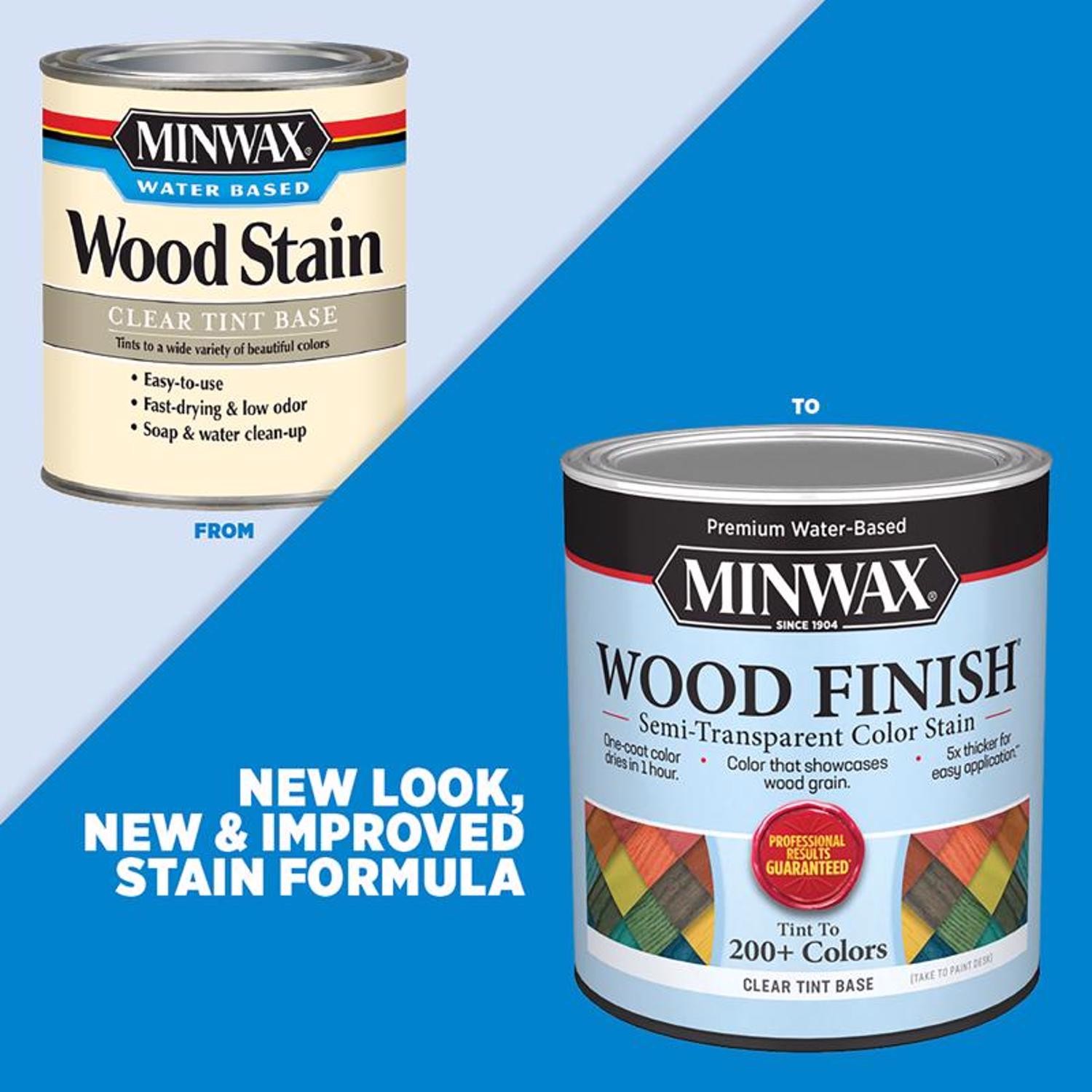 Minwax Wood Water-Based Semi-Transparent Gray Water-Based WoodStain 1qt (4-PACK)