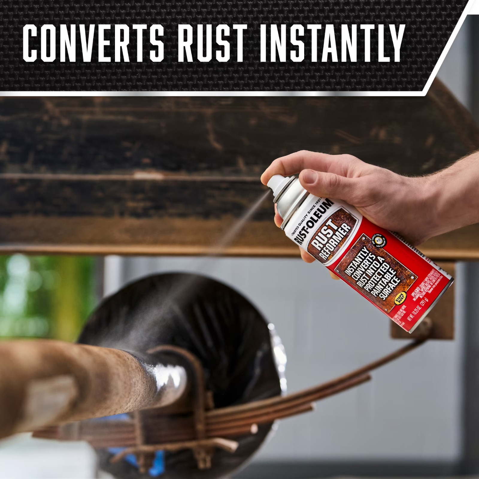 6 Pack,Black,Rust-Oleum Automotive Rust Reformer Flat Spray Paint-248658,10.25oz