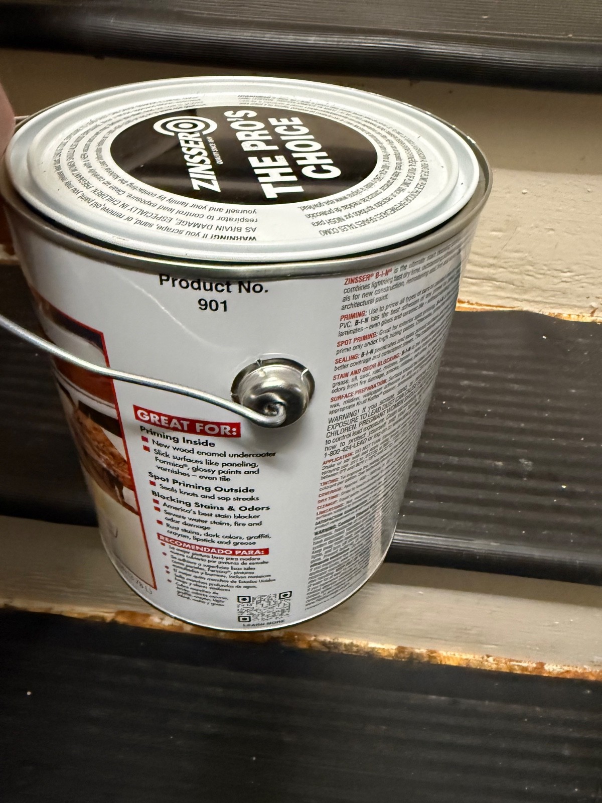 Zinsser 1 gal. B-I-N Shellac-Based White Interior Primer and Sealer