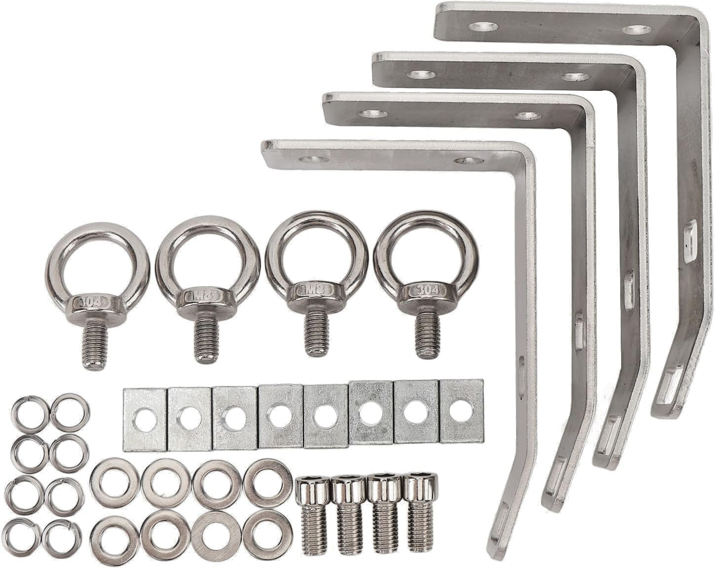4 Pcs T-Slot Load Stops 304 Stainless Steel Roof Rack Crossbar Tie Down Stops