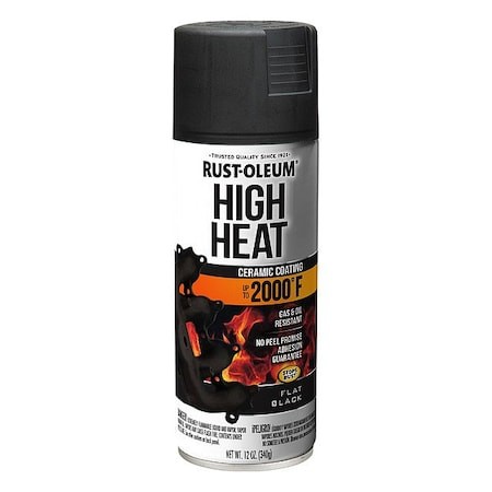 Rust-Oleum 248903 Engine Enamel, 12 Oz, Exterior/Interior, High Heat Spray