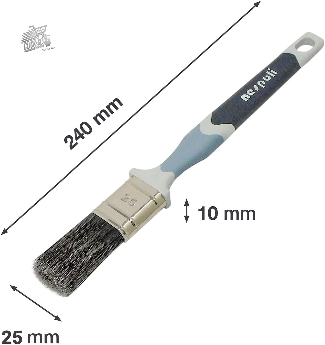 Nespoli SoftTouch Flat Brush 50mm Water Solvent Paint Wood