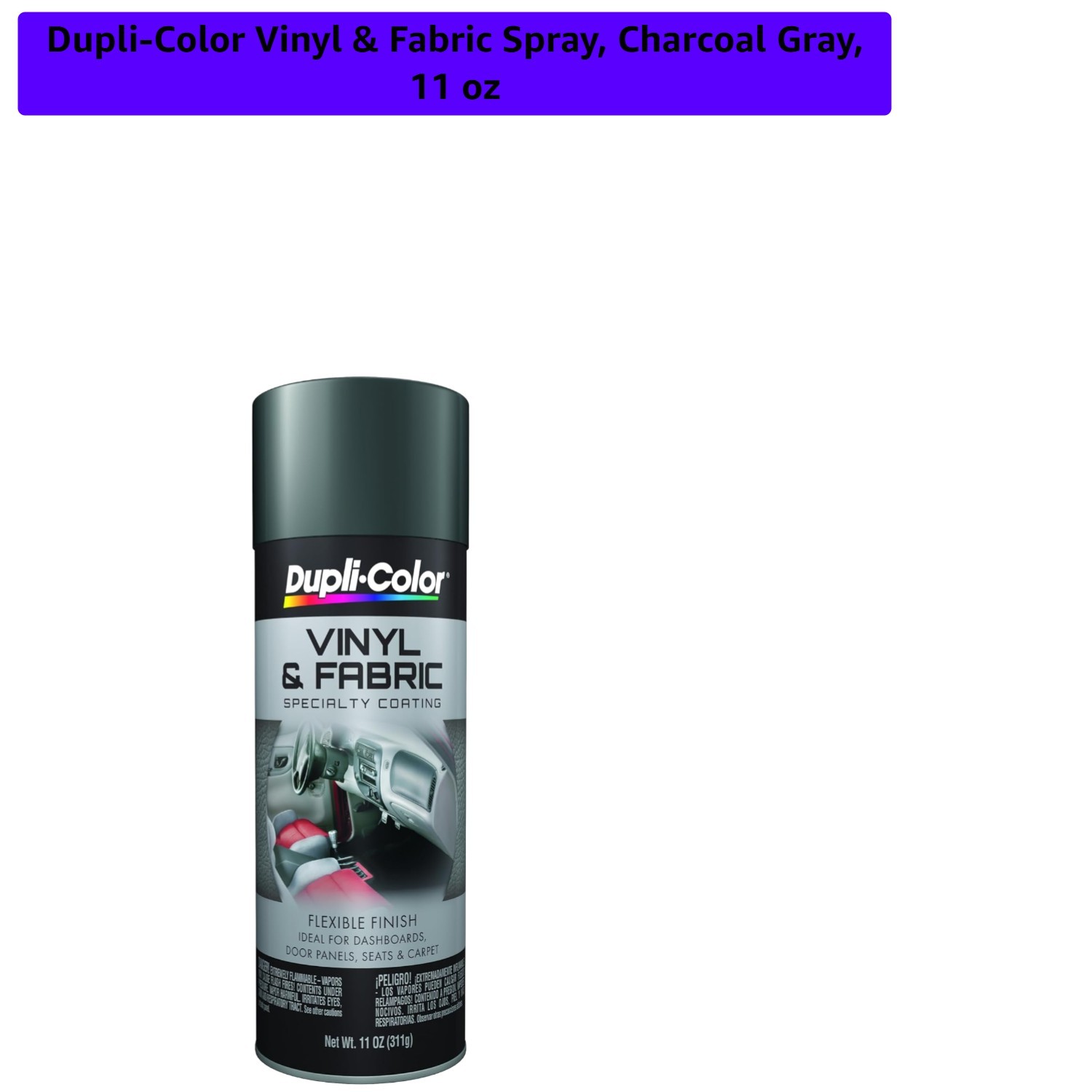 Vinyl & Fabric Spray, Charcoal Gray, 11 oz