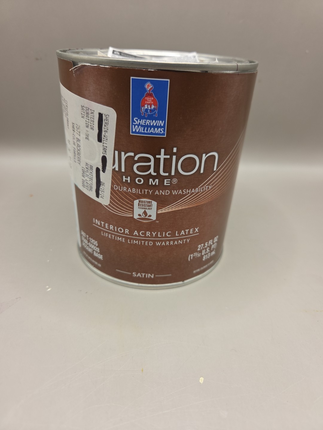1 Qt Sherwin Williams Duration Interior Satin Color 7577 Blackberry