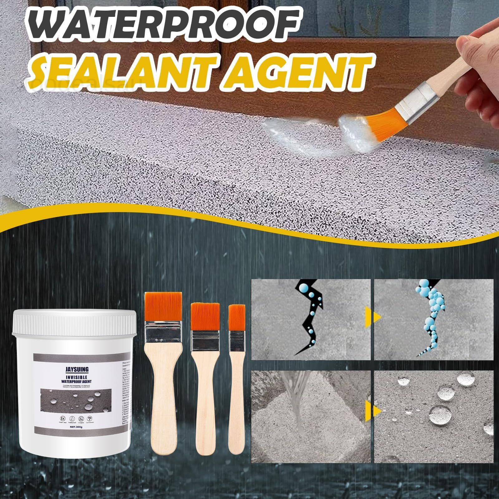 21 OZ (600g) Jaysuing Invisible Waterproof Agent, Sealant, clear