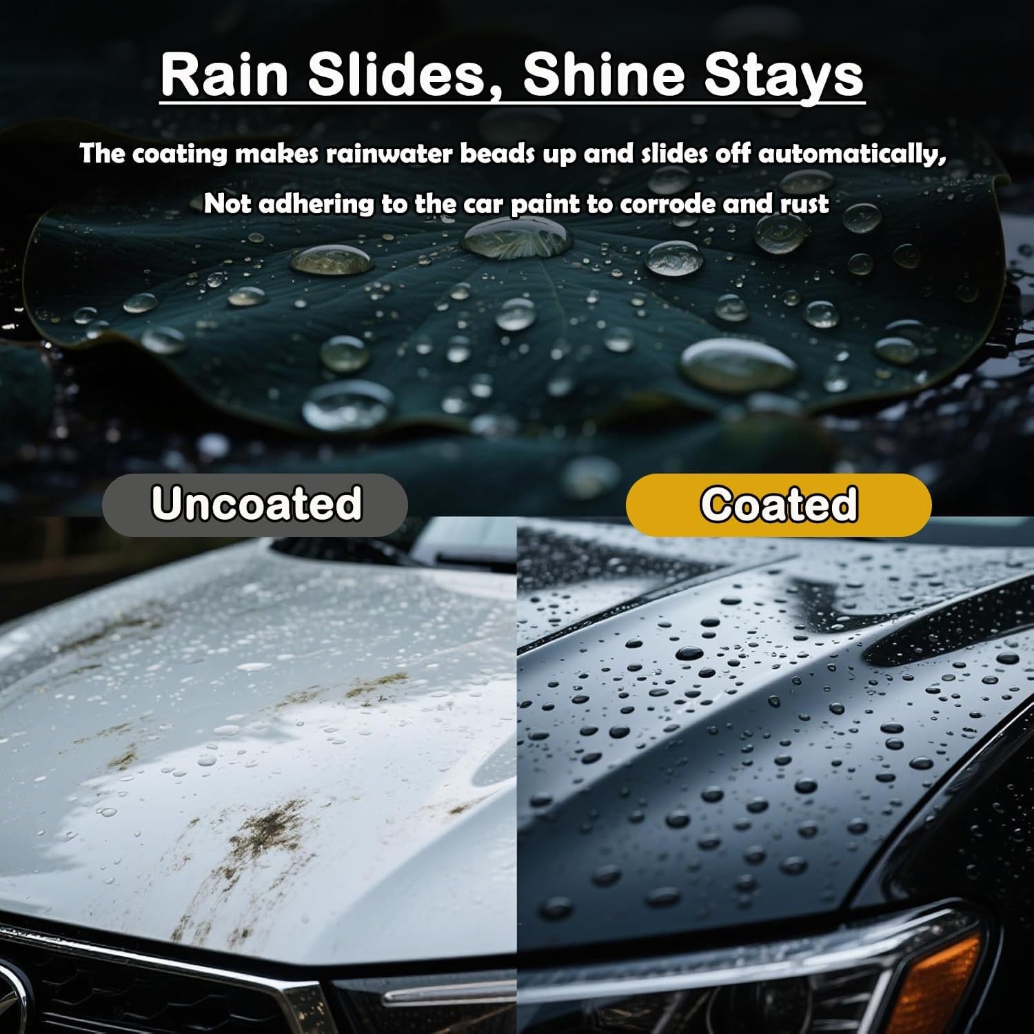 Quick Effect Coating Agent for Car – Hydrophobic Ceramic Coating Spray for Ca…