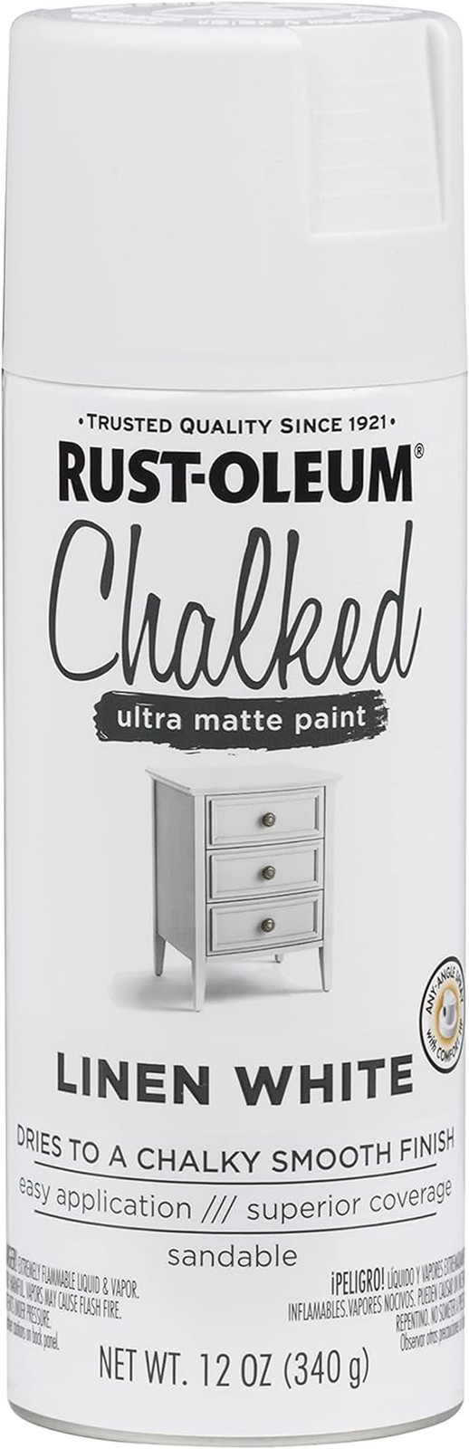 Pintura spray blanca mate 12oz una capa sin lijar imprimar acabado facil aplicar