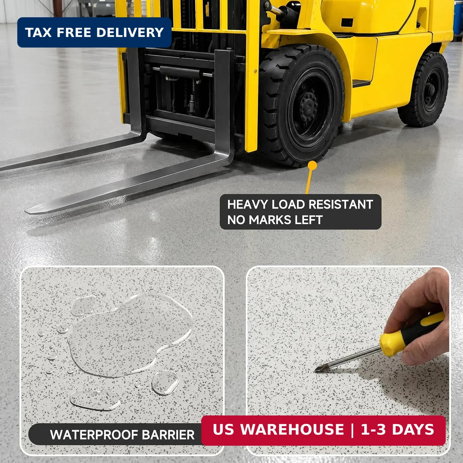 Epoxy Colored Sand Floor Paint-176 Fl Oz,Self-Leveling Epoxy High Gloss Coating,