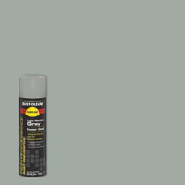 Rust-Oleum V2183838 Rust Preventative Spray Paint, Light Machinery Gray, Gloss,