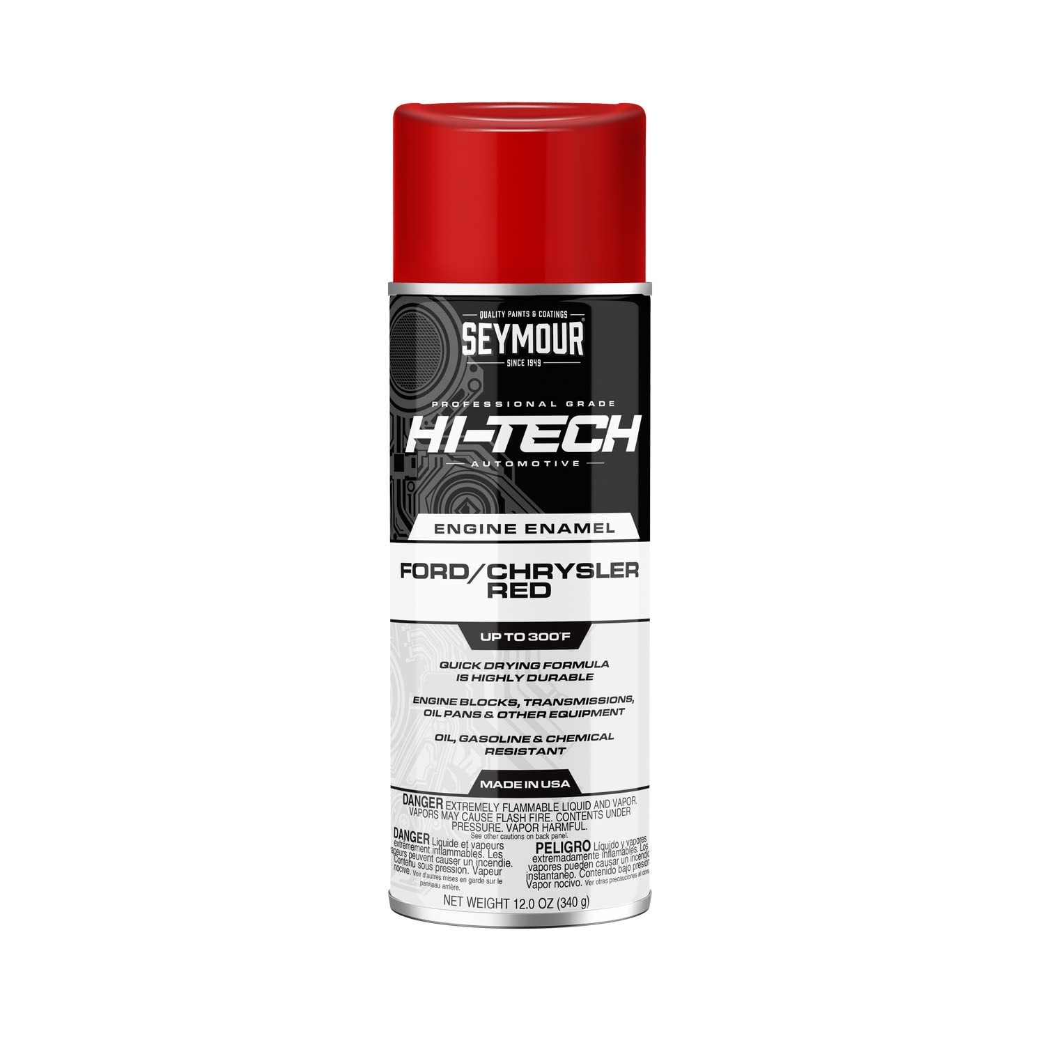 Engine Spray Paint Ford/Chrysler Red Heat Resistant 300F – Restores Factory