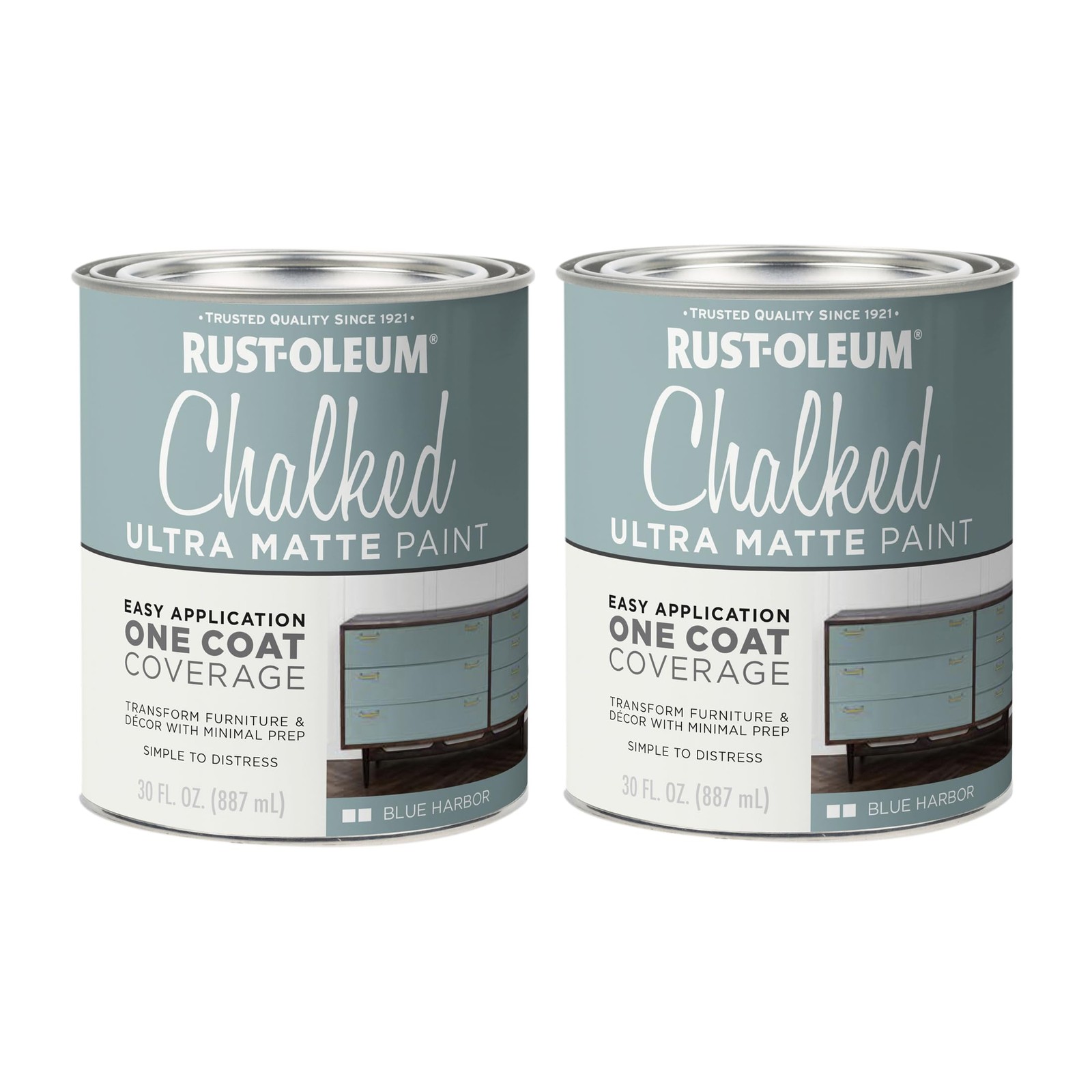 Rust Oleum Ultra Matte Chalked Paint 30Oz Pack Of 2 Easy To Use For Furniture…