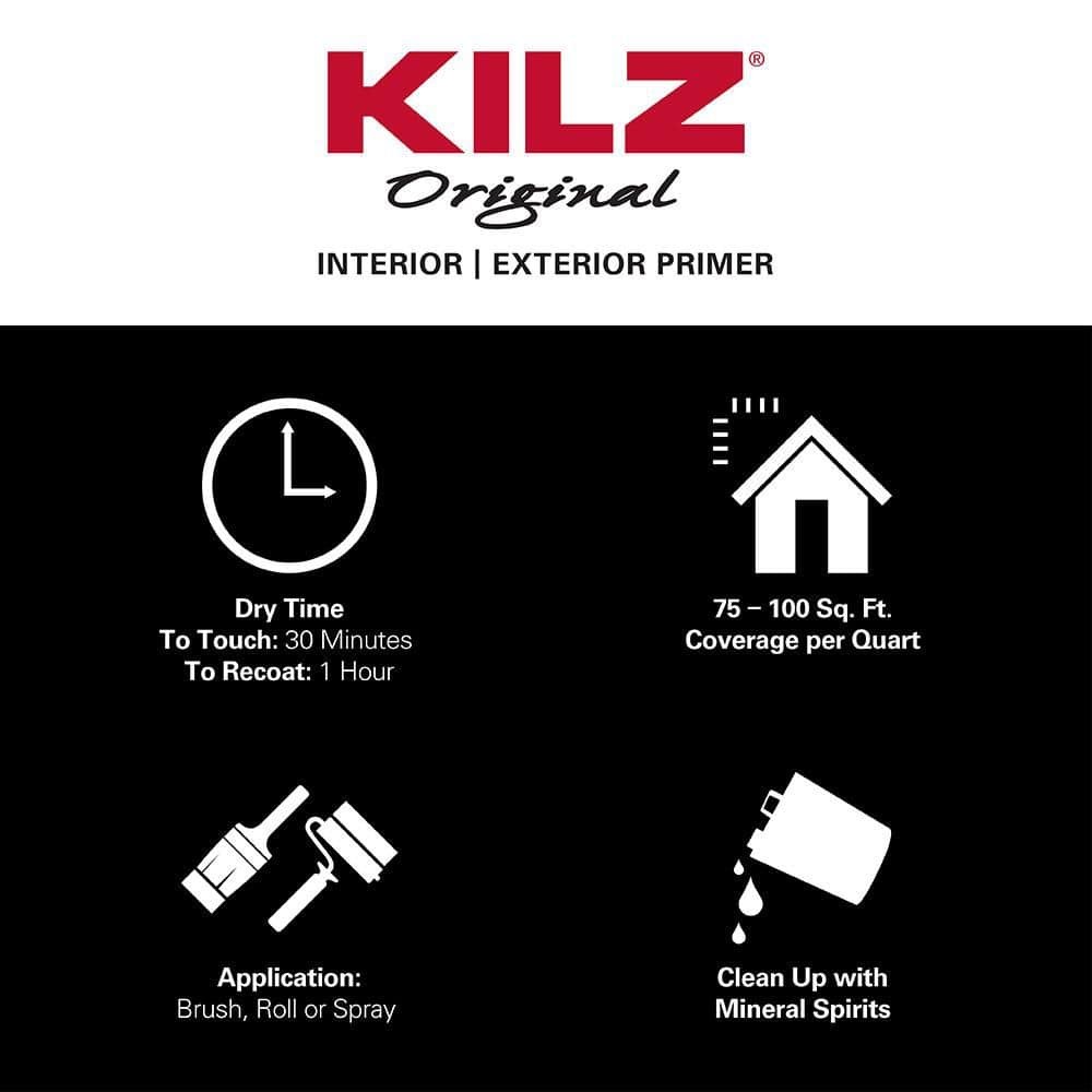 Original 1 qt. White Oil-Based Interior and Exterior Primer, Sealer, and Stain B