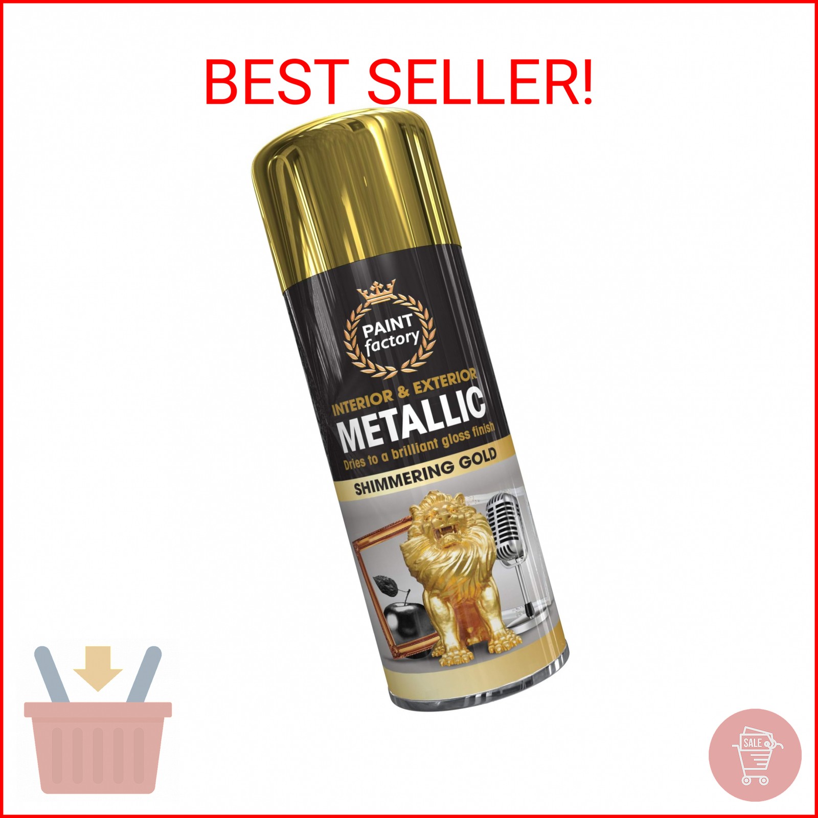 Metallic Spray Paint 400 ml (Shimmering Gold)
