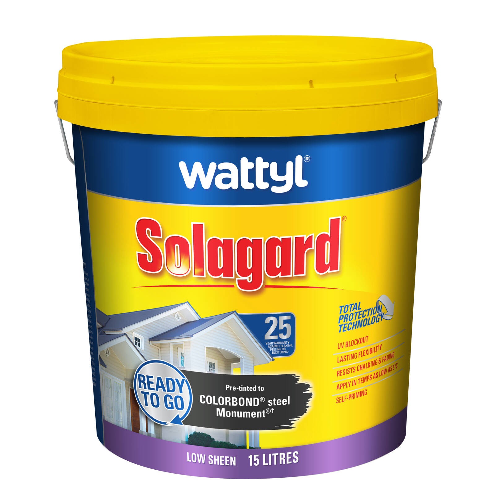 Wattyl 15L Pre-tinted Monument Low Sheen Solagard Exterior Paint