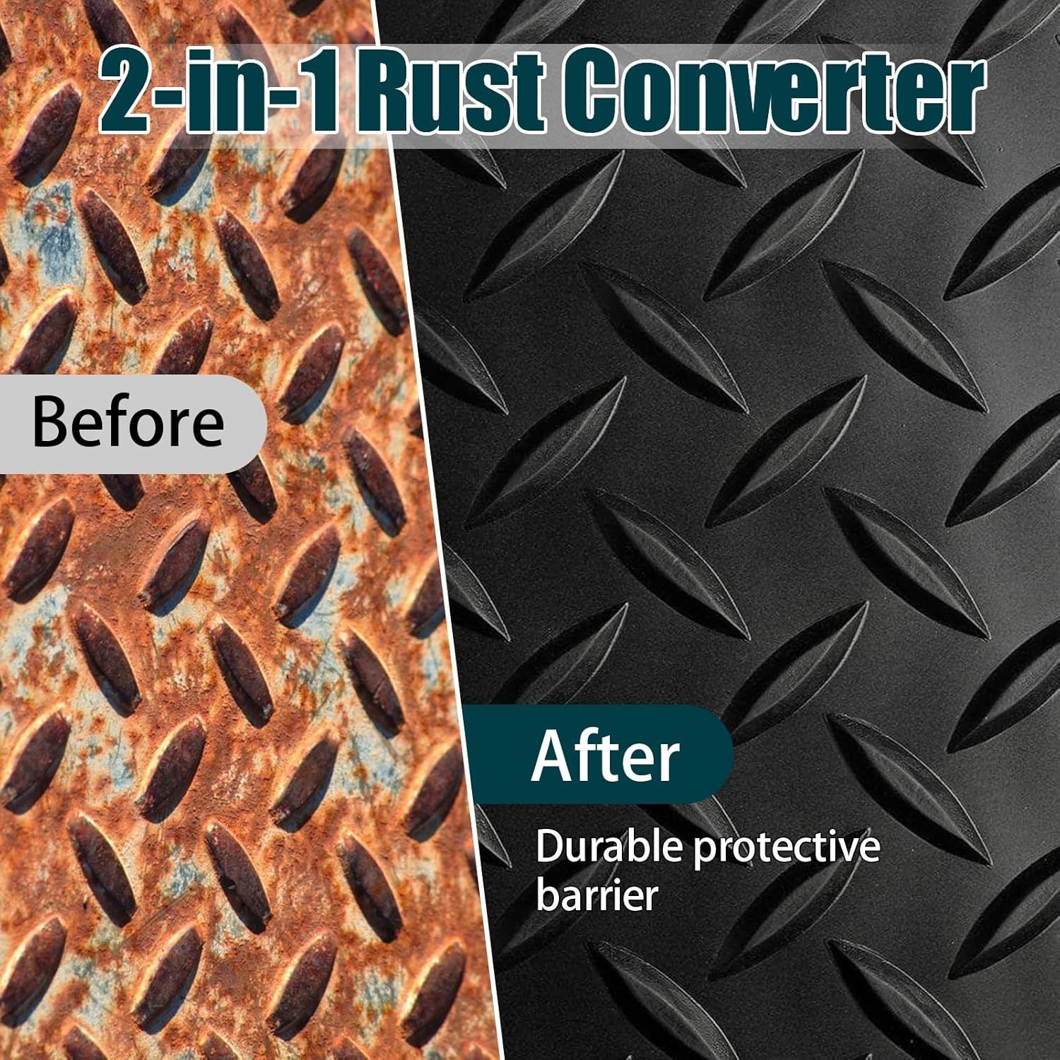 Water-Based Rust Converter & Metal Primer – 70.5 oz, Eco-Friendly Black Coating