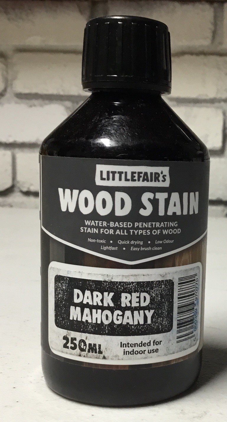 Littlefair’s Wood Stain Water Based – 8.5oz/250ml – Dark Red Mahogany
