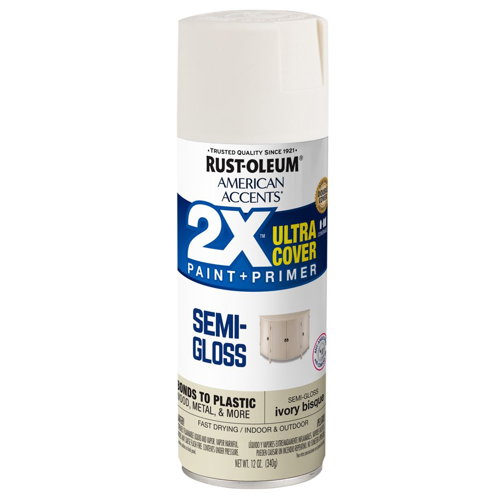 Multi-Surfaces 2X Ultra Cover Semi-Gloss Ivory Bisque Spray Paint Smooth Look