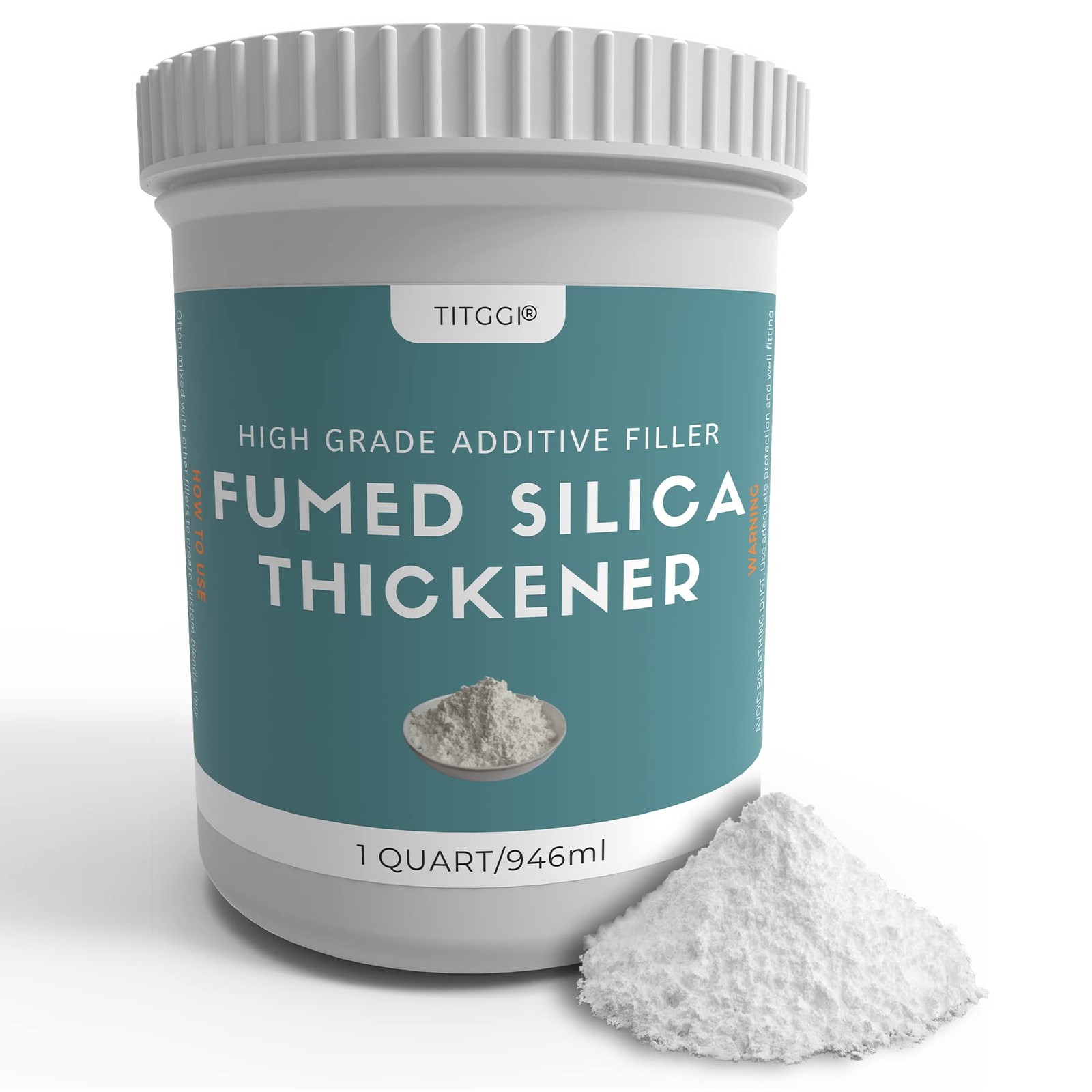 “1 Quart Pure Fumed Silica Powder for Epoxy, Paints, Varnishes, & Cracks”
