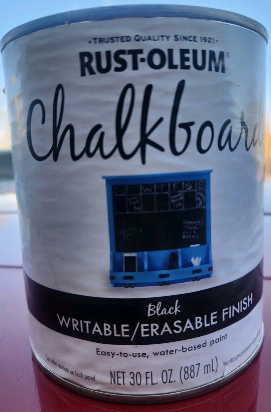 Rust Oleum 30 Fl Oz Chalkboard Paint Indoor Custom Surface Use Black 1 Pack