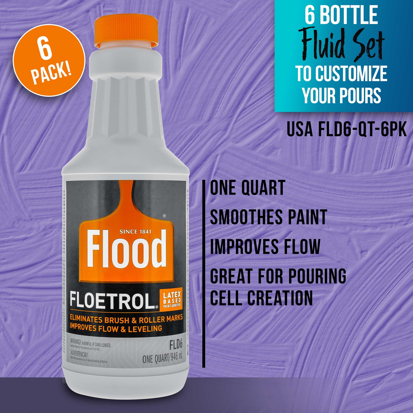 Flood Floetrol Quart, 946ml – 6 Bottles