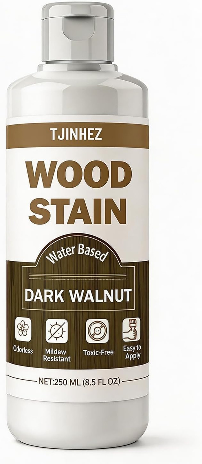 Dark Walnut Wood Stain, 8.5oz/250ml Water Based Wood Stain, Premium Indoor & …