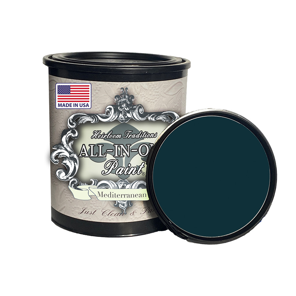 ALL-IN-ONE Paint by Heirloom Traditions – Mediterranean (Blue Teal) – 32 Fl Oz
