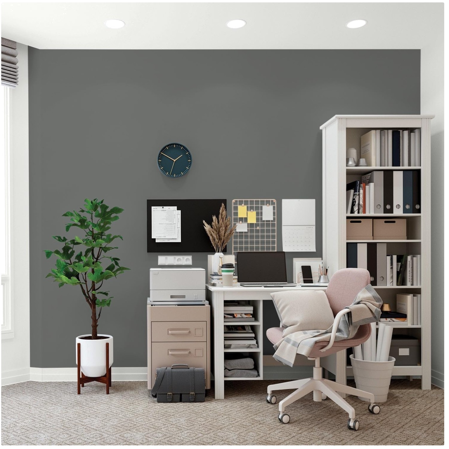 All-in-One Wall Paint – Up In Smoke/Gray, Flat Finish, 1 Gal