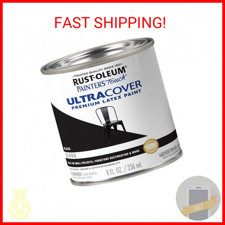 Rust-Oleum Painter’s Touch Latex Brush-On Paint, Gloss Black