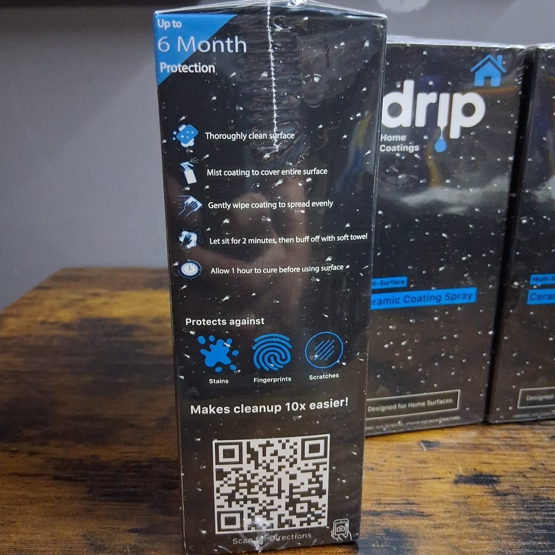 3pk Drip Multi Surface Ceramic Coating Spray For Home Surfaces 10oz