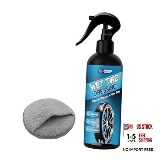 Tire Shine Spray – High Gloss Wet Look with UV Protection, Deep Black Blue