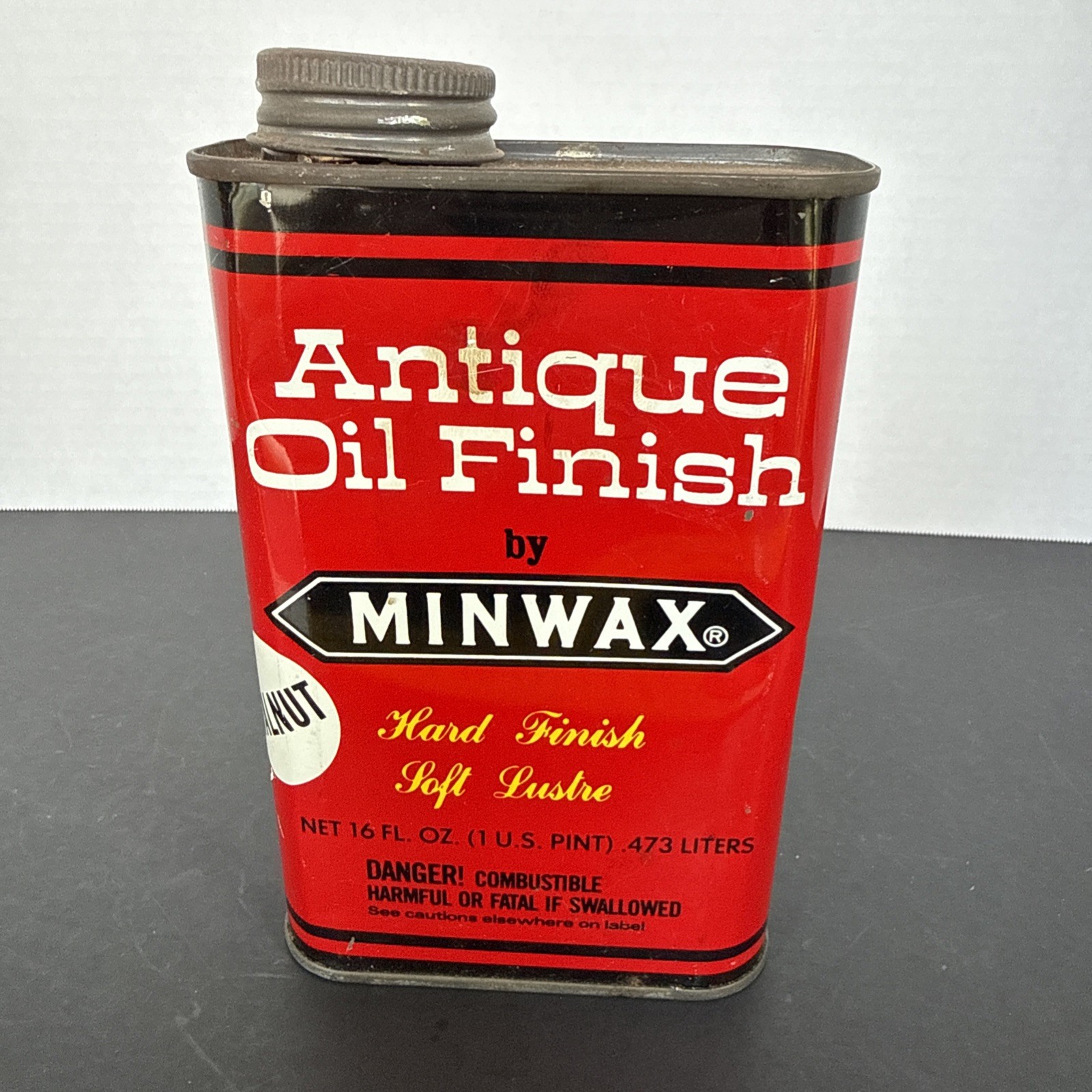VTG Minwax Antique Oil Finish – Rare *Walnut* Can- More than 3/4 Full