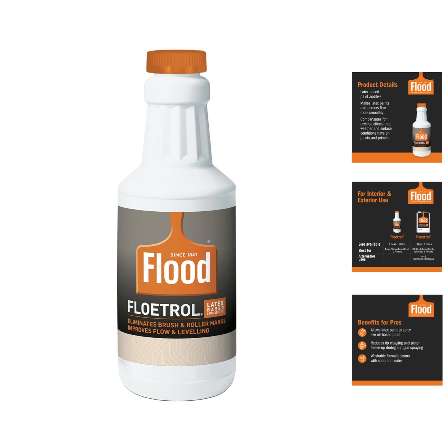 Reliable 1 Quart Floetrol Clear Latex Paint Additive for Interior/Exterior Use