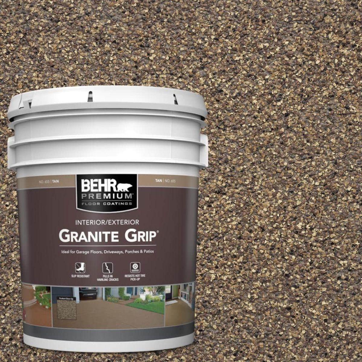 Concrete Floor Coating Granite Grip Garage Driveway Patio Decorative Interior