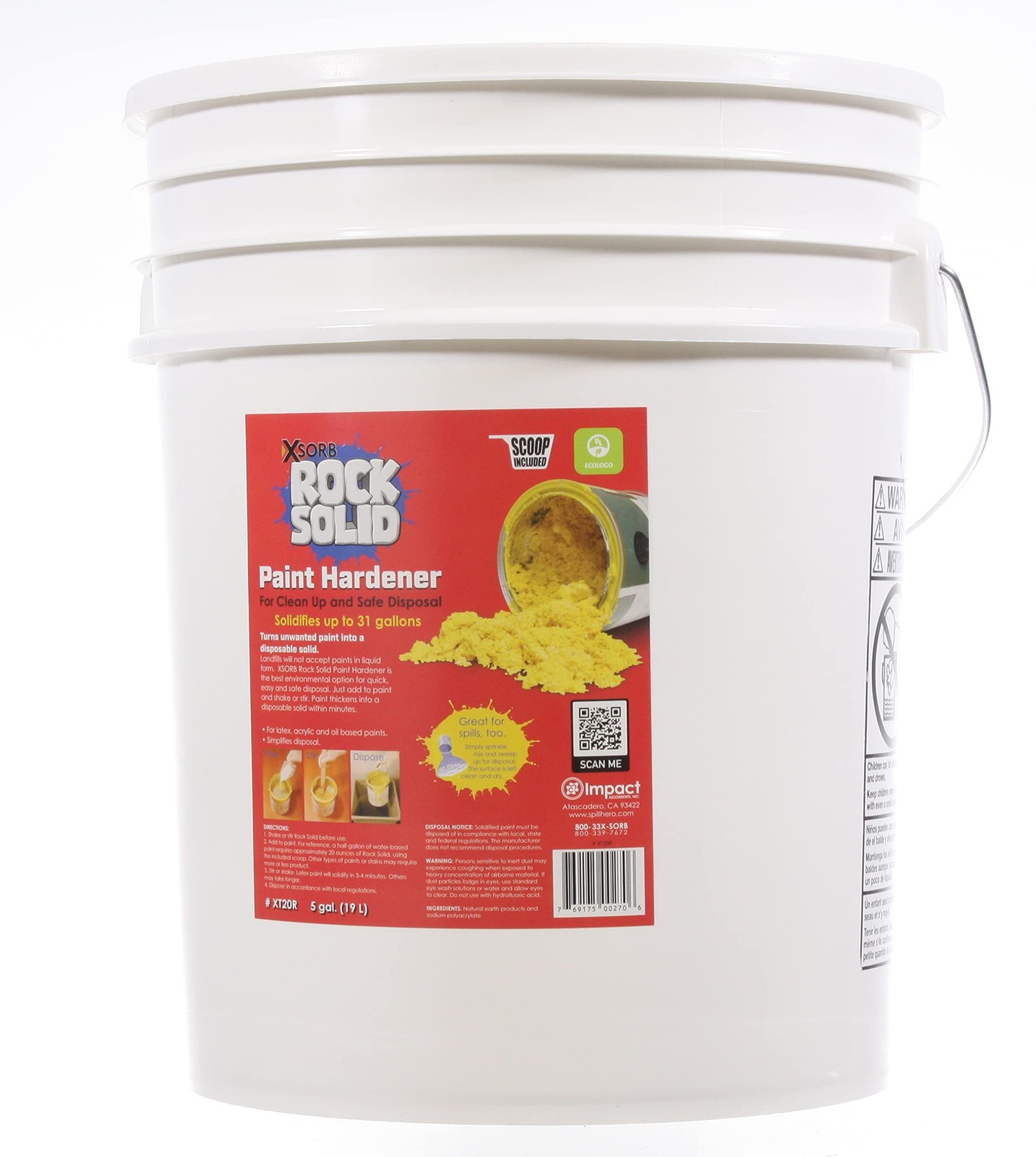 Rock Solid Paint Hardener/Solidifier (5 Gallon Pail) Powder for drying waste …